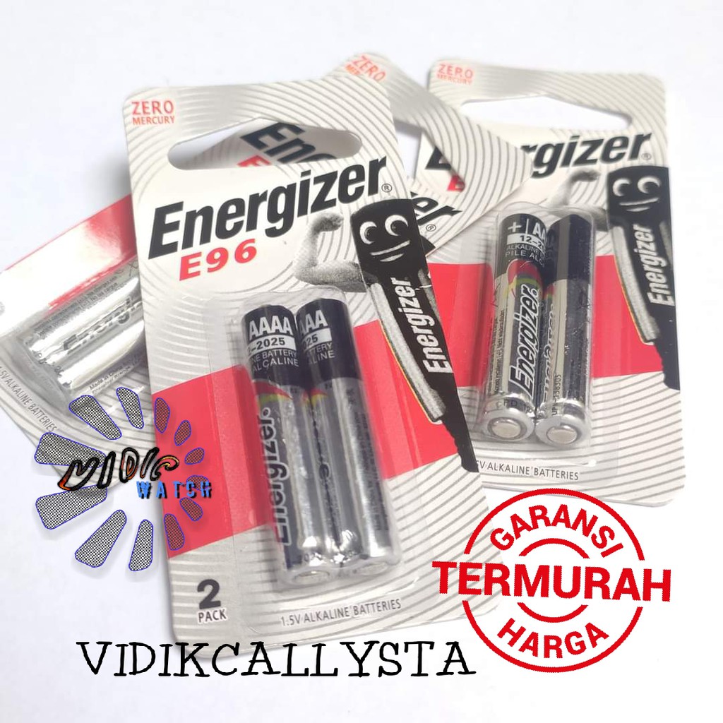 Asli Battery Energizer E96 A4 AAAA isi 2pcs Batrei Baterai A4 Ori