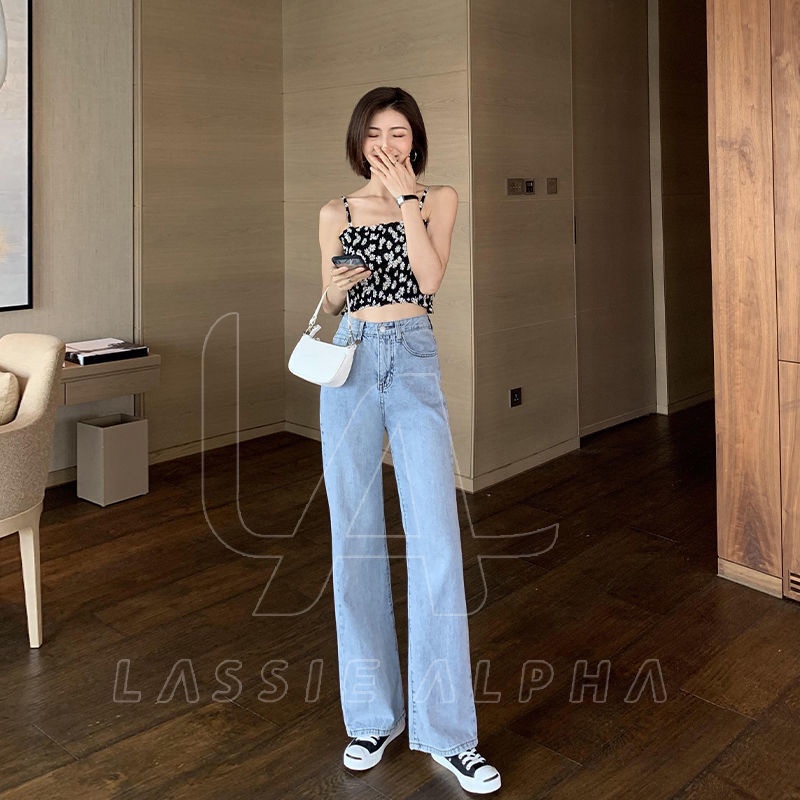 Lamode - Highwaist Cutbray Jeans Rawis Terbaru - 102 Celana Cutbray Outfit Kekinian Wanita La Otenti