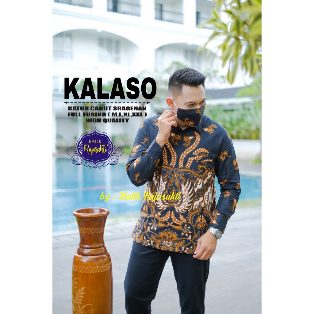 KALASO RAJASAKTI KEMEJA BATIK SOLO PRIA LENGAN PANJANG LAPIS FURING ATASAN BATIK PREMIUM MODERN KATUN HALUS BAHUWIRYA  BANAMITRA BANAMITRA PUTIH BANGSAWAN BAYU PUTRA BERLIAN BIRU BHARATAYUDA BIMASENA BIRENDRA BIRU INDAH BRAHMAKERTA BRAHMAKERTA MERAH