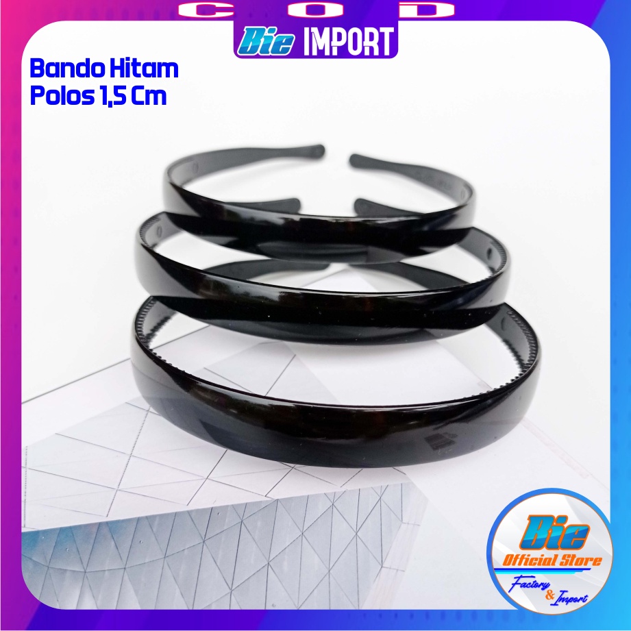 Bando HITAM Basic Polos &amp; Karakter Impor Best Seller