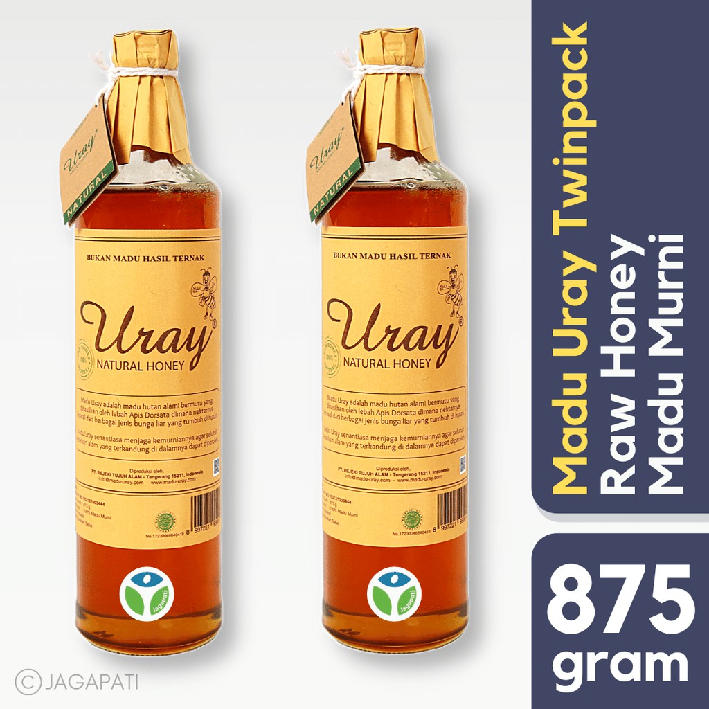 

Terlaris Paket Twinpack - Madu Uray 875gr (640 ml) - Madu Murni - Madu Hutan - Madu Asli Organik - Jagapati