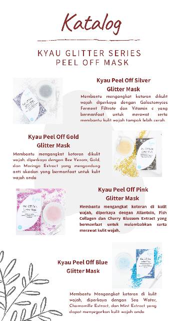 [DIST RESMI] KYAU peel off mask 10gr 15gr Crystal Series kyau powder peel off 20gr