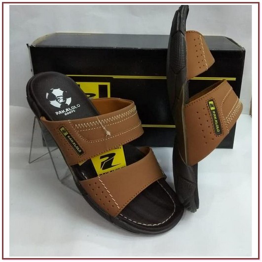 Sandal Kulit Asli Pria Original Import Terbaru Sendal Pakalolo Dewasa Selop Alope 100% Ori Murah Sen