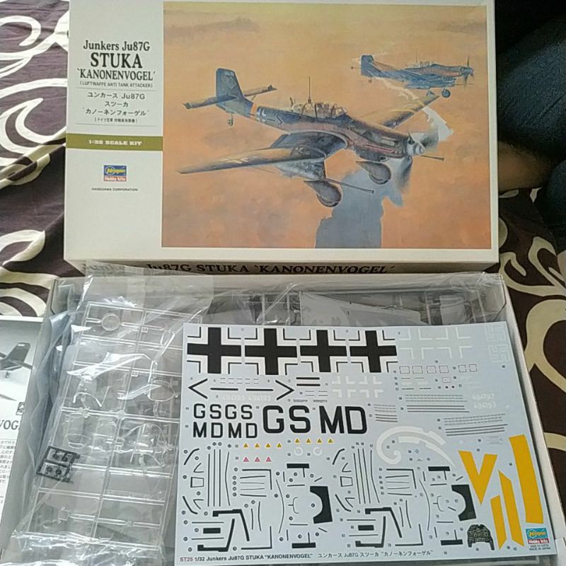 pesawat junkers ju87G stuka kanonenvogel 1/32 model kit hasegawa