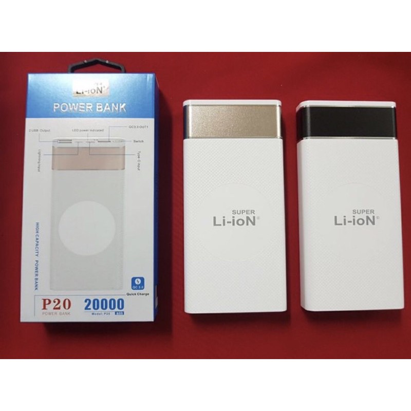 powerbank lion powerbank 20000mah real capacity