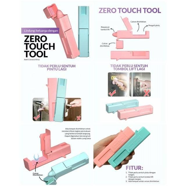 Sanitary Tools Safe Zero Touch Cofing Alat Bantu Sentuh Buka Pintu Set