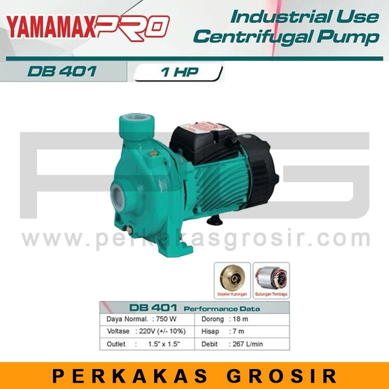 Industrial Use Centrifugal Pump DB-401 YAMAMAX PRO Pompa Irigasi DB401 1HP