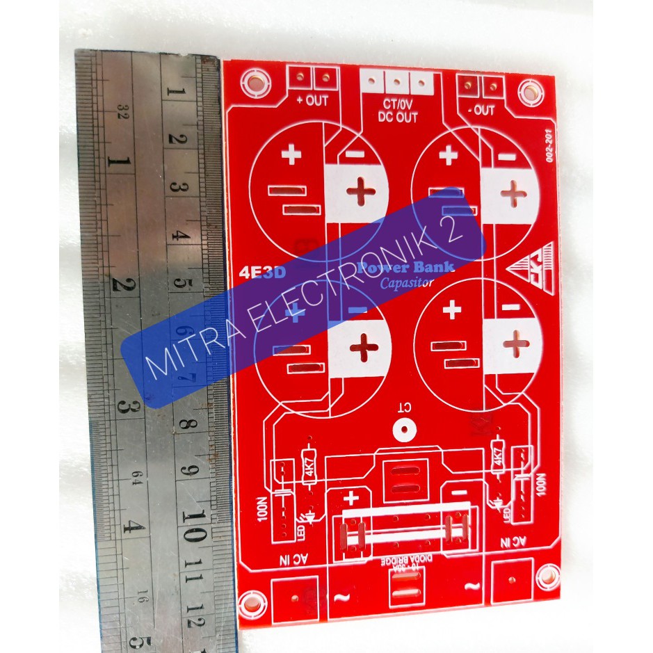 Papan PCB Elco Power Bank Capasitor PSU Fiber 2 Lubang 4 Lubang 6 Lubang CKJ