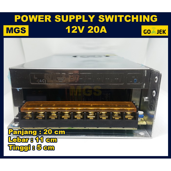 Power Supply Switching 12V 20A