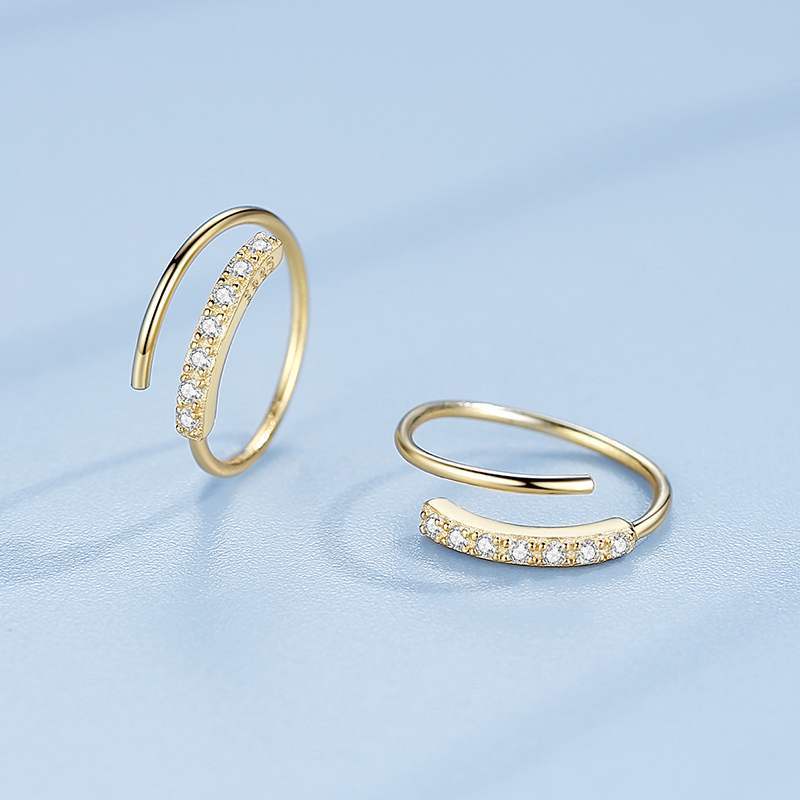 925 anting-anting perak murni, Busana sederhana, Anting-Anting wanita, Perhiasan Fashion Korea, Aksesoris telinga ED005-32