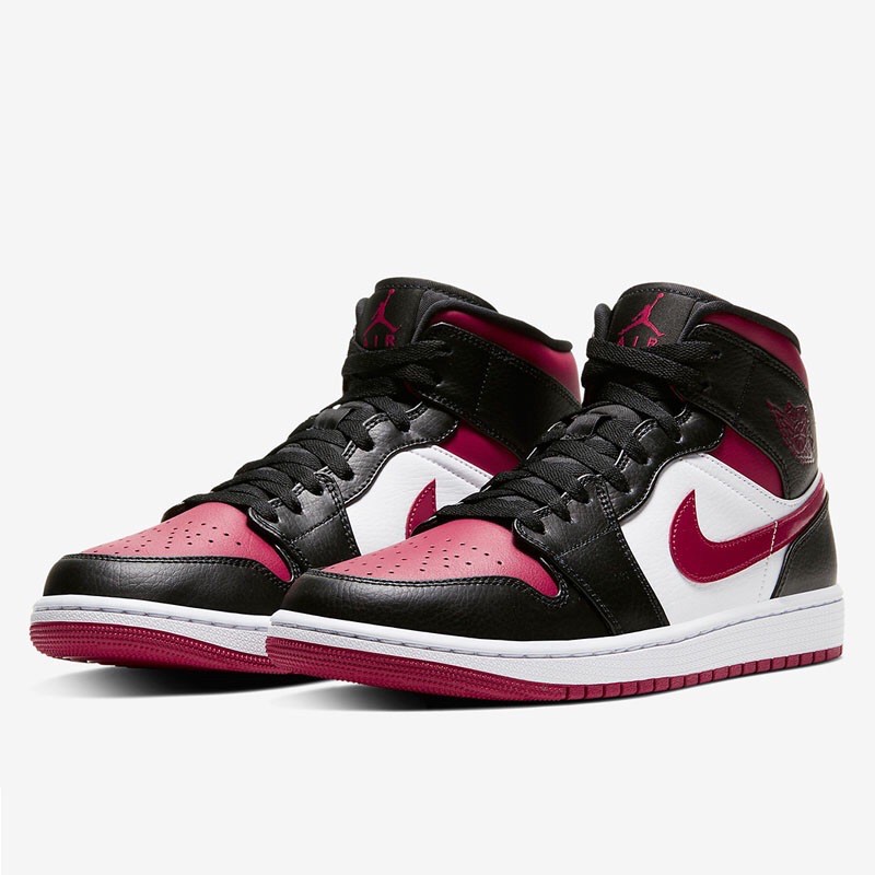 NIKE AIR JORDAN 1 MID BRED TOE NOBLE RED ORIGINAL