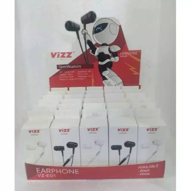 HANDSFREE HANSET MURAH VIZZ SEBOX ISI 30PCS ORI VIZZ HENSET EARPHONE HEDSET HEADSET HANDSET HANSED Vizz PERBOX ISI 30pcs Handsfree Original VIzz VZ E01 Powerfull Bass (perbox isi 30)