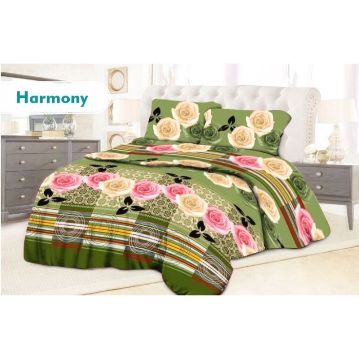 Sprei Sprei Set Promo Ukuran 120x200/160x200/180x200/200x200 Tinggi 30CM 1.0 - Harmony, 120x200(S4T4