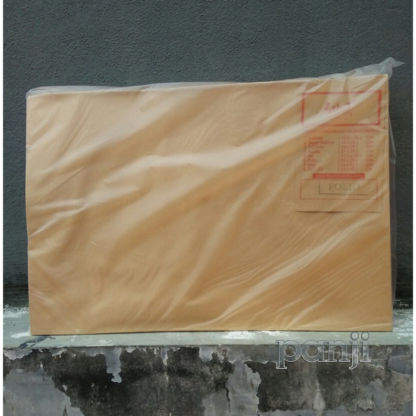

RK AMPLOP COKLAT FOLIO 1PACK UKURAN F4 POLIO ISI 100 PCS