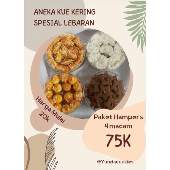 

Paket Kue kering lebaran 250gram, Nastar/Kastangel/Putri Salju. Satuan Atau Paket Hampers