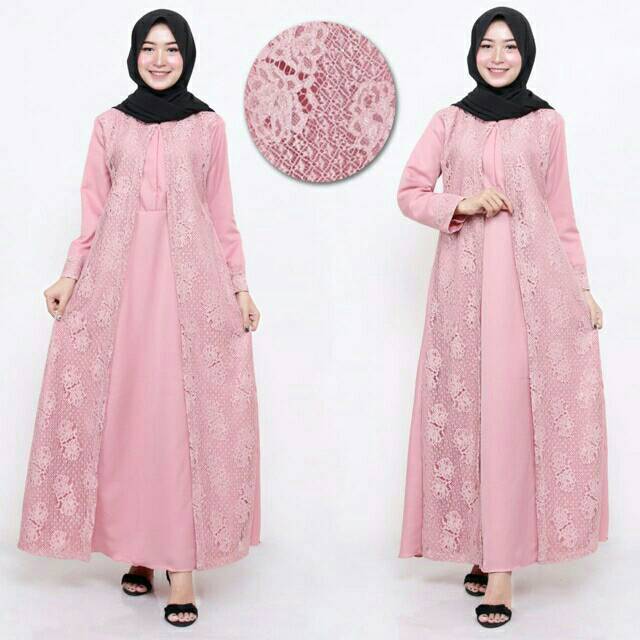 Gamis hena brukat
