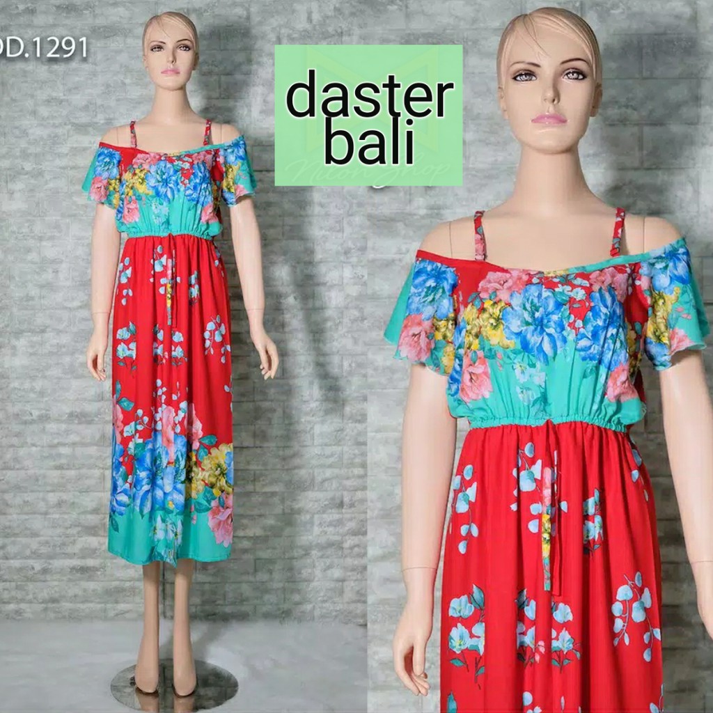 Daster Wanita Rayon Sabrina Bahan Dingin Adem Daster Bali Tali Bahu Terbuka Murah Berkualitas