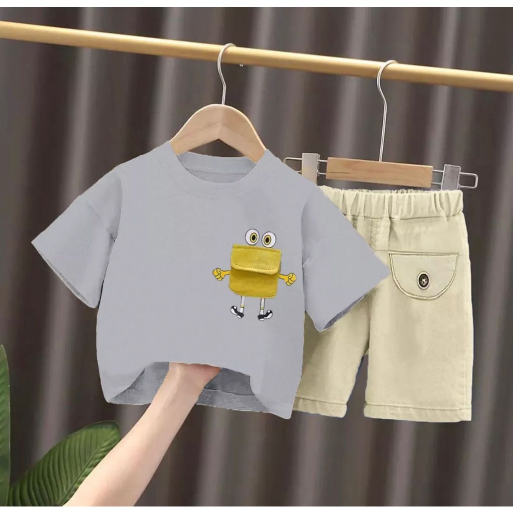 SETELAN ANAK BAJU ANAK ANAK SPOM KANTONG 1-5 TAHUN SETELAN LUPIN ANAK UNISEX BAJU ANAK ANAK TERBARU TERLARIS BISA PILIH WARNA