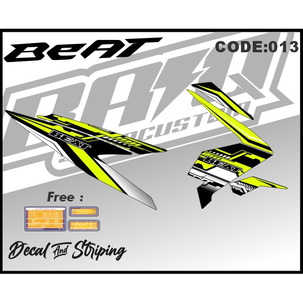 Stiker striping Beat New 2020 2021 Deluxe List Variasi Desan racing Beat Street Fi TEKNO