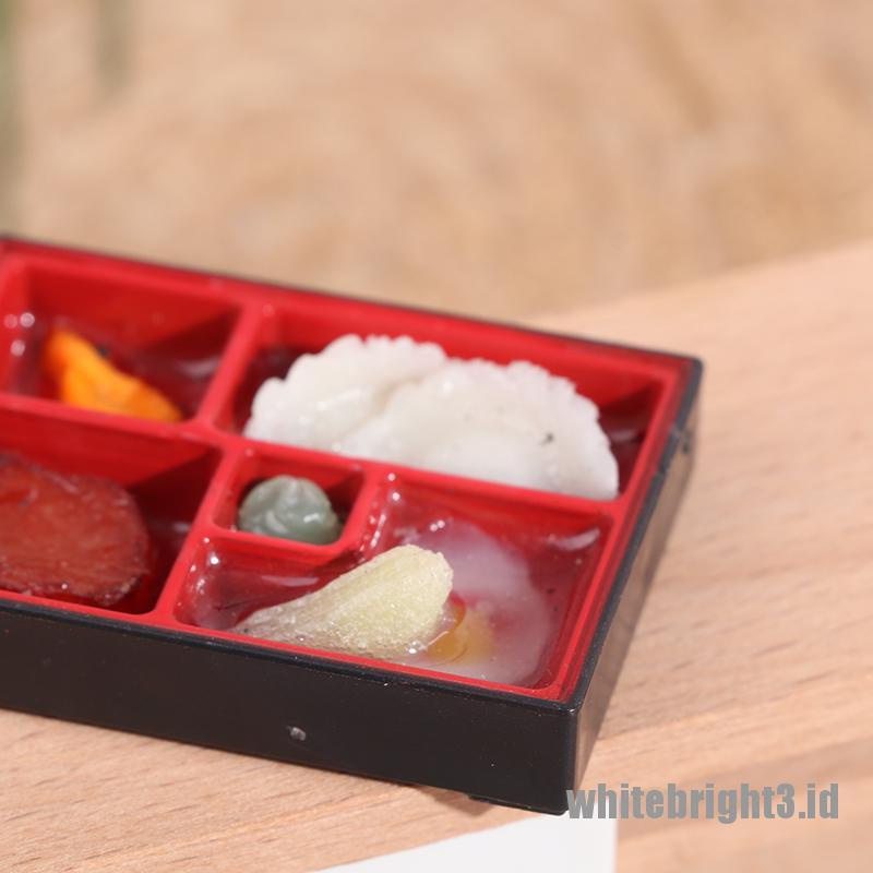 (white3) Miniatur Kotak Makan fast food Gaya Jepang Untuk Aksesoris Rumah Boneka 1: 12