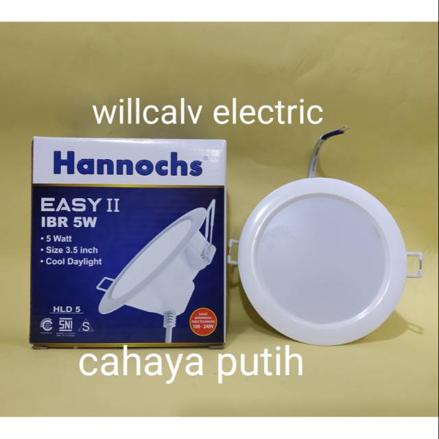 LAMPU DOWNLIGHT LED HANNOCHS EASY II IBR 5W 5 WATT - LAMPU LED HANNOCHS EASY II IBR 5W 5WATT  BULAT CAHAYA PUTIH