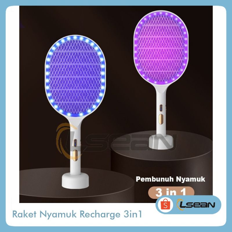 Raket nyamuk recharge 2 in 1 | efectif insect killer