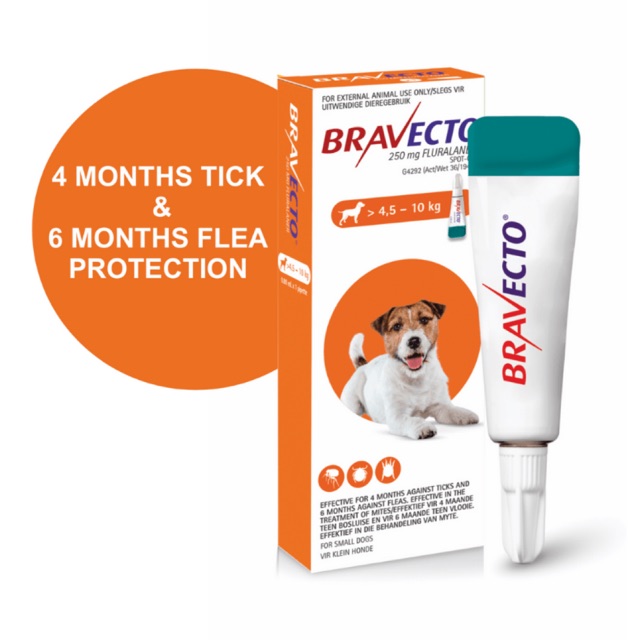 Bravecto spot on - obat tetes kutu anjing small
