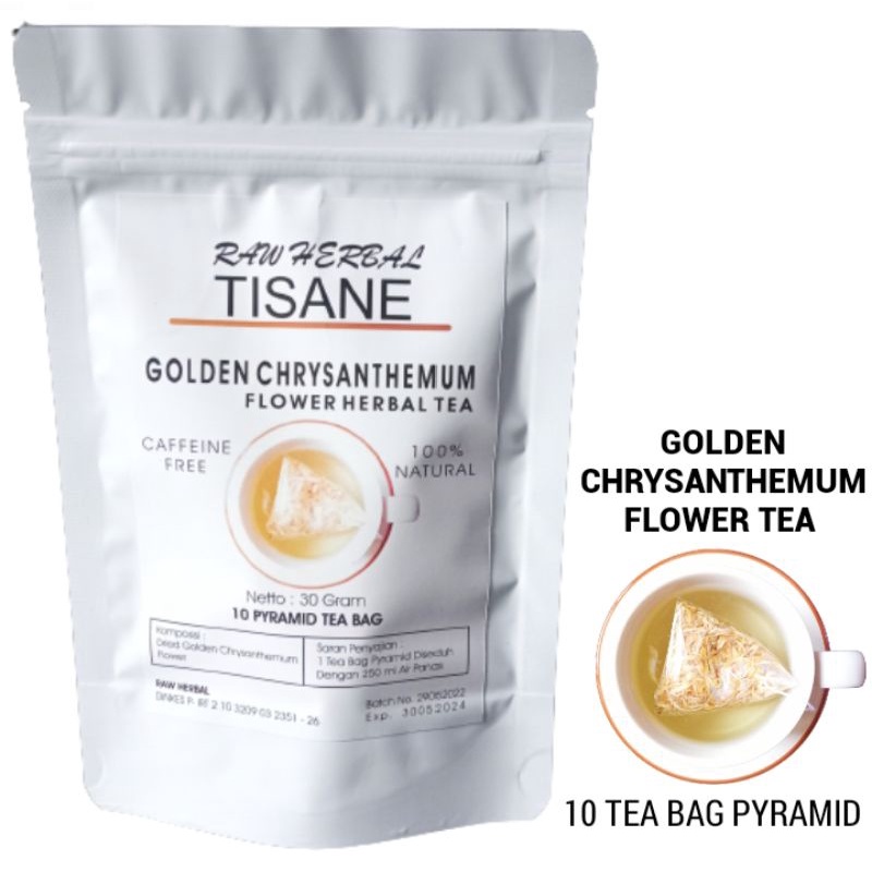 Golden Chrysanthemum Flower Tea Bag Pyramid (3gr x 10 Tea Bag Pyramid)