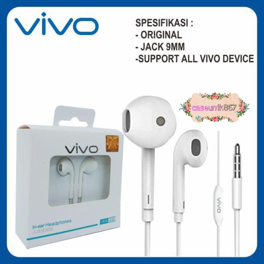 BM044 R11 Handsfree Headset Hf earphone Oppo dan Vivo packing original  Superbass +mic CS1609