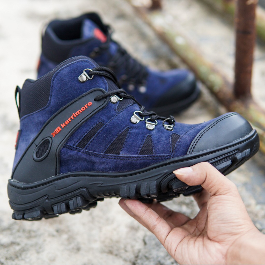 Sepatu Gunung Pria Karrimore Boots Safety Ujung Besi Karimore Tactical Tracking Hiking Sepatu Muncak