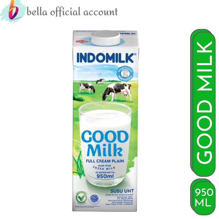 

Indomilk Full Cream Chocolate / Plain Susu UHT 950 mL - PLAIN
