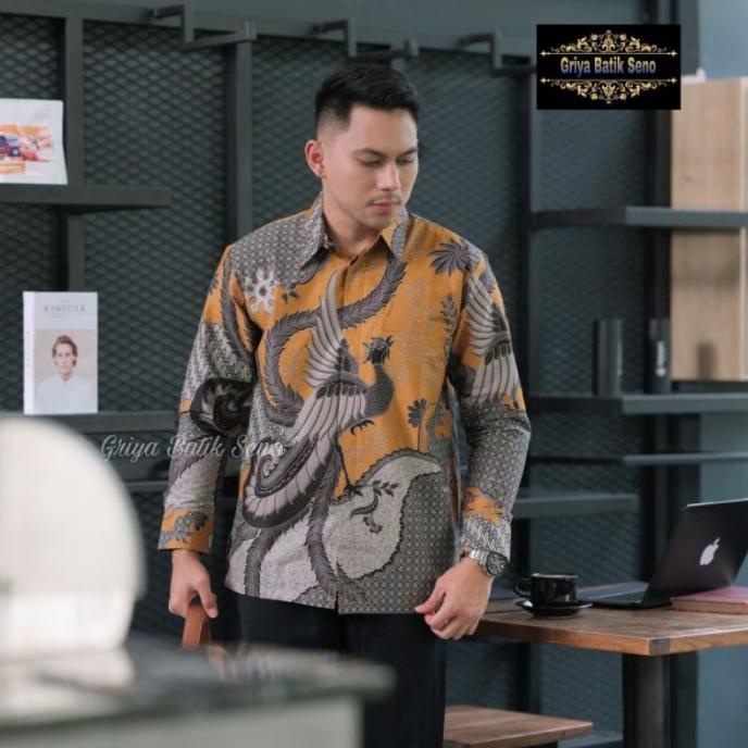 baju kemeja batik pria lengan panjang PREMIUM kantor/pesta