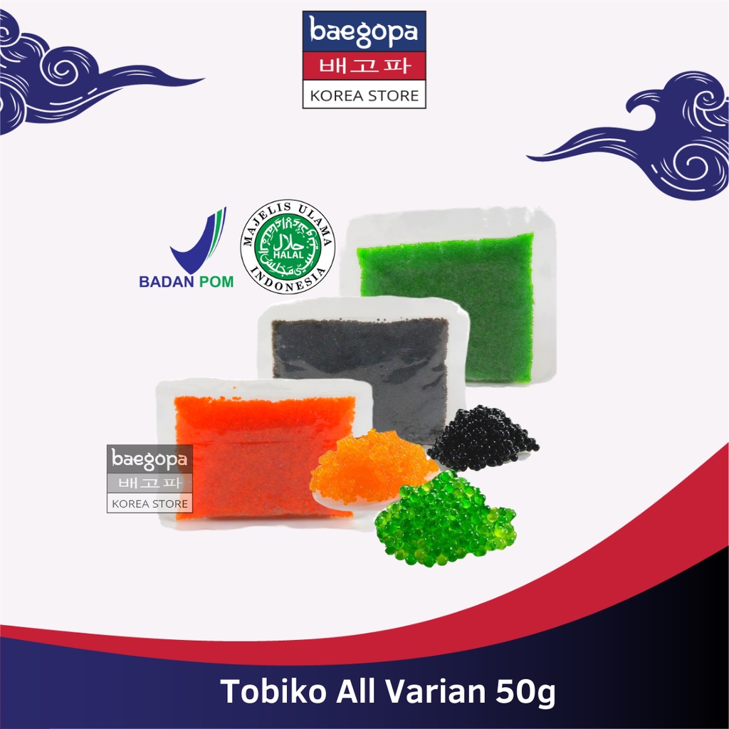 

TOBIKO Orange Premium 50 g Halal│Telur Ikan Terbang Oren Berbumbu | Seasoned Flying Fish Roe
