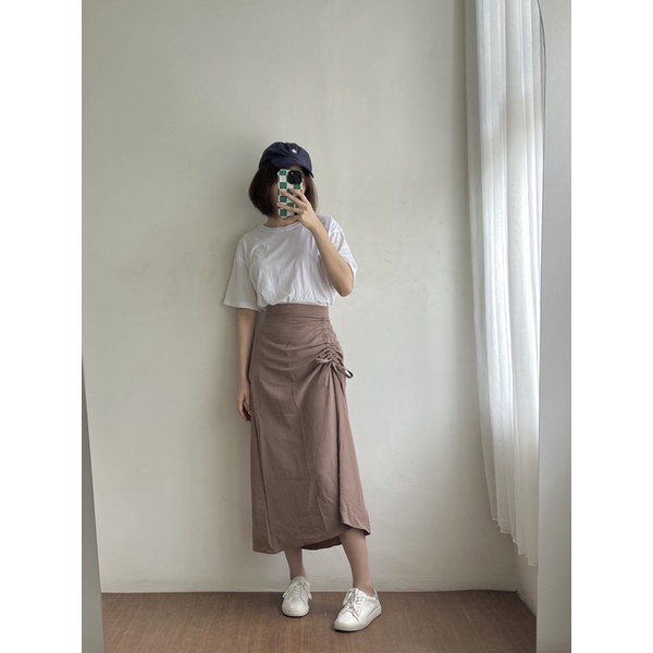 Rok Import Wanita Soft Rok Serut Rok Plisket Premium