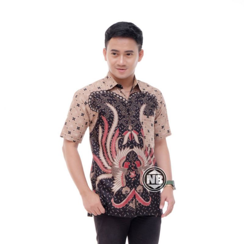 Hem Barik Pria Motif Blarak Hitam Manis M L XL XXL Katun Halus