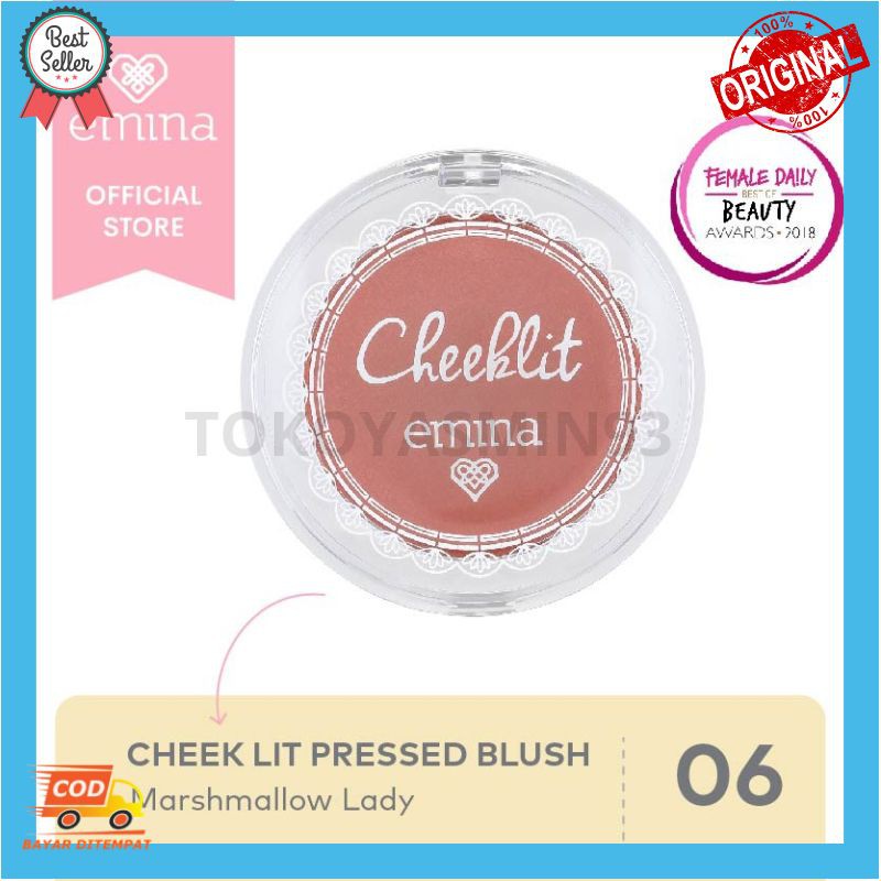 Emina Cheek Lit Pressed Blush 3.5 g Murah