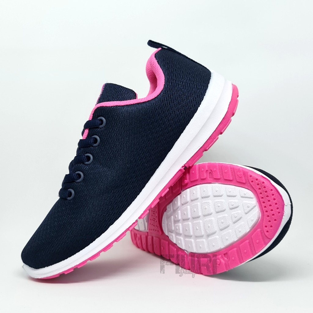 FIURI - ANDO ORIGINAL - NITTA 37-40 NAVY PINK - SEPATU SNEAKERS SPORT KANVAS SOL KARET ANAK PEREMPUAN - SEPATU KETS FASHION TRENDY WANITA DEWASA - SEPATU OLAHRAGA LARI FITNES SENAM KERJA KULIAH BERTALI CEWEK MURAH PROMO DISKON BONUS KAOS KAKI