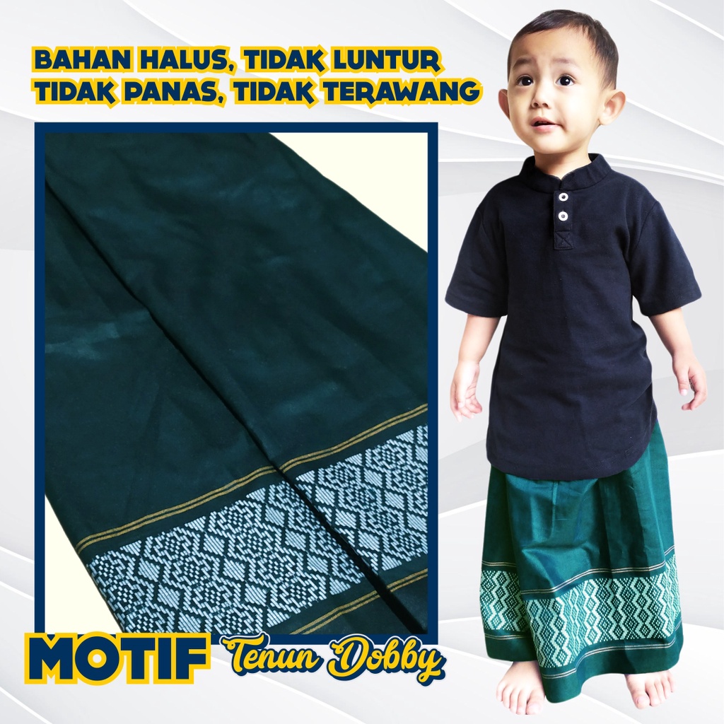 MOOZLM SARUNG INSTAN ANAK LAKI LAKI SANTRI TK SD SUNNAT SOLAT NGAJI  UMUR 2 - 6 TAHUN MOTIF TENUN