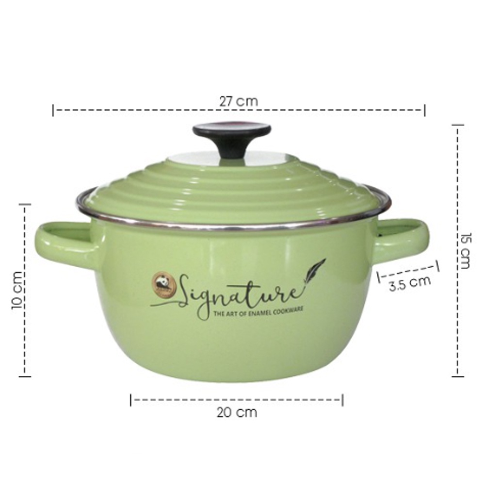 Maspion Panci Enamel Signature pan 20 cm Green