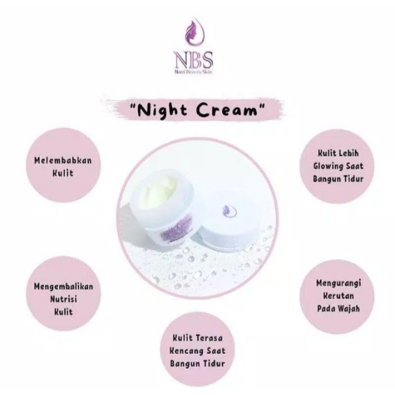 NBS NIGHT CREAM BPOM/pemutih wajah bpom