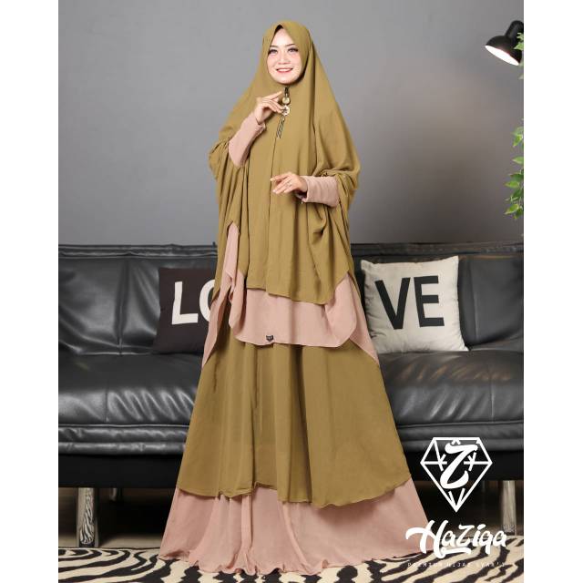 GAMIS HAZIQA PREMIUM HIJAB SYARI SET KHIMARJUMBO CERUTY BUSANAWANITA MUSLIM FASHION GAMISPOLOS BUSUI