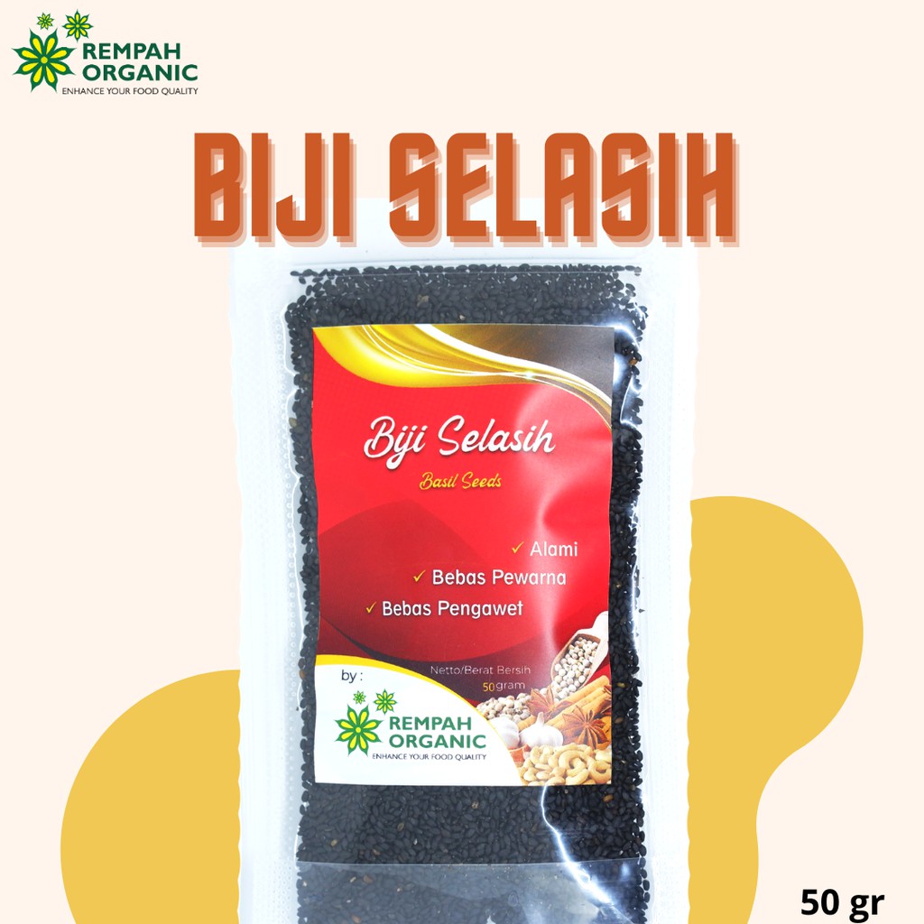 

Rempah Organic - Basil Seeds / Biji Selasih 50 Gram