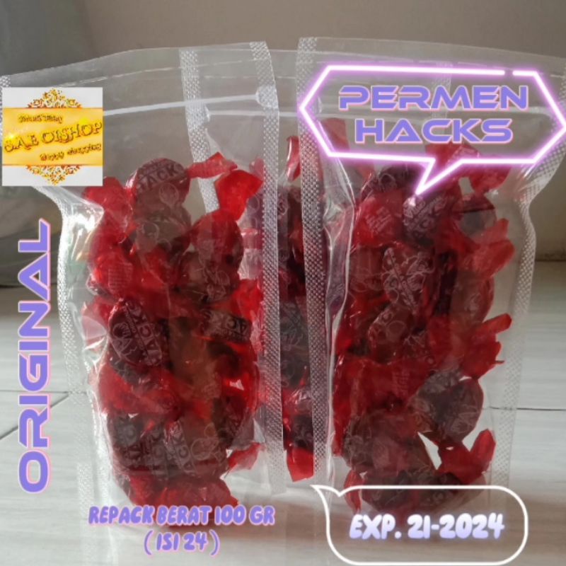 

PERMEN HACKS RASA MINT ORI MALAYSIA KEMASAN REPACK 100 GR