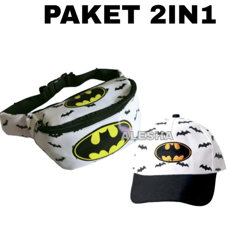 Waistbag/Tas Selempang Anak Laki-Laki Karakter Batman Murah