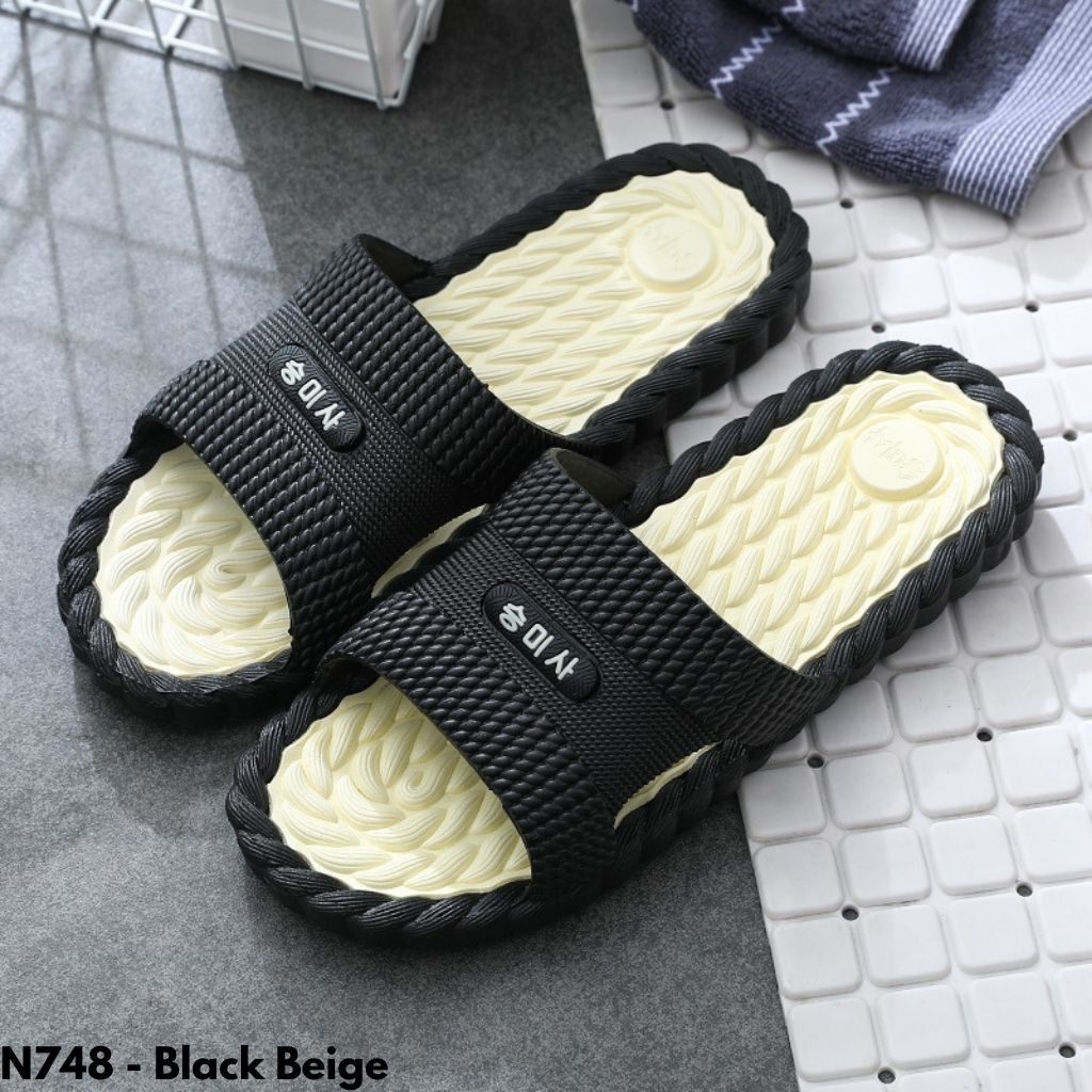 SANDAL RUMAH WANITA PRIA UNISEX NYAMAN TOILET DAPUR INDOOR RUMAHAN KAMAR IMPORT N748