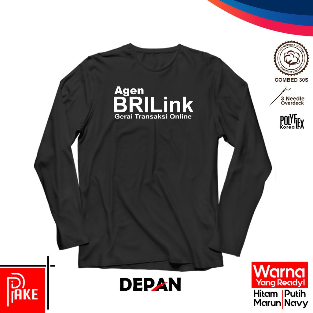 Kaos Agen BRIlink Pengusaha Kecil Lengan Panjang Cotton Combed 30s -mitra