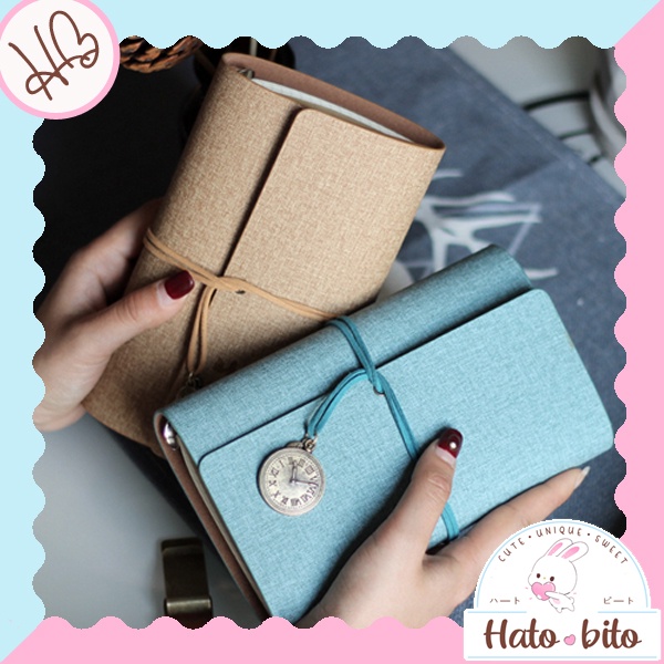 

termasuk isi kertas refill 80 lembar Binder A6 vintage retro time trifold binder lipat diy journaling scrapbook HB1300