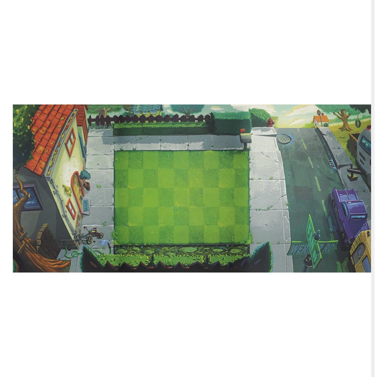 J3 - Matras perang plants vs zombie 30x60 cm giant zombie mat game map