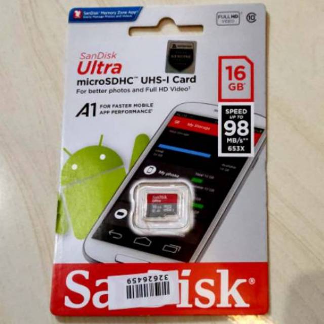 Sandisk Ultra Micro SD A1 Class 10 16GB ORIGINAL