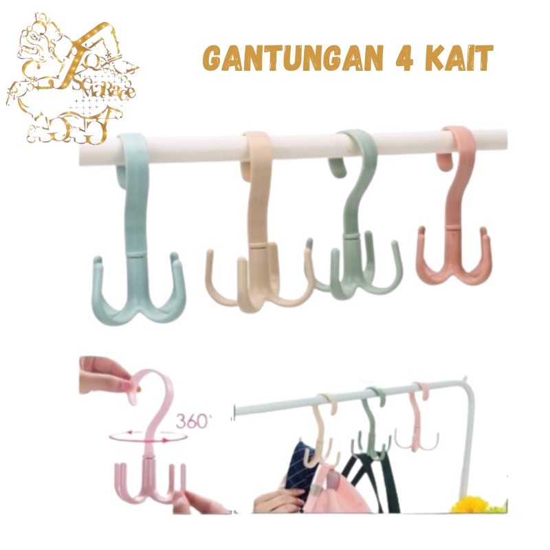 GANTUNGAN BAJU 4 KAIT